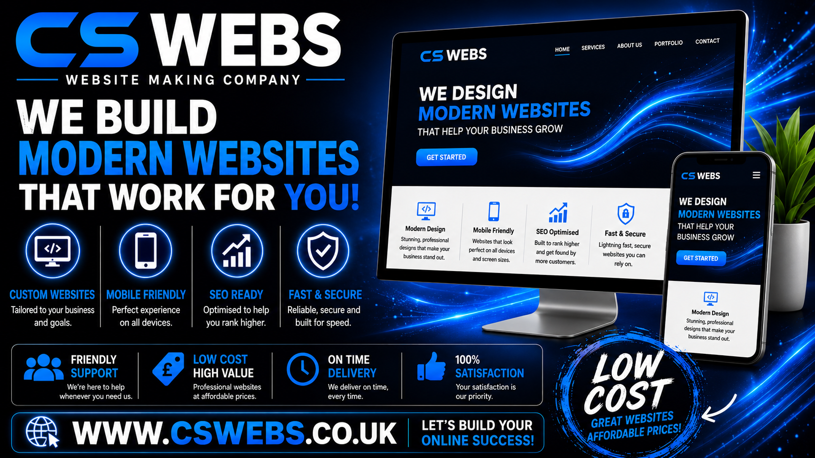 CS Webs website advert