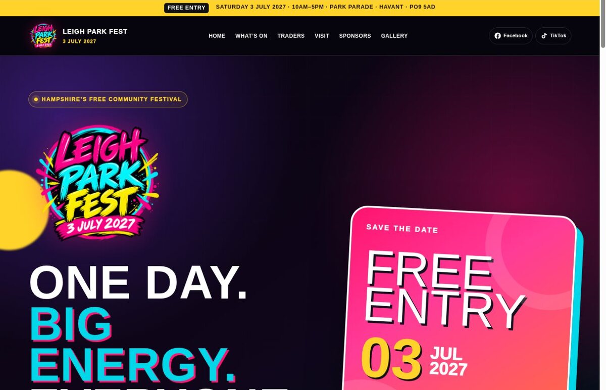 Leigh Park Fest community event website